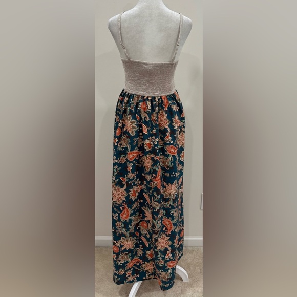 Band of the Free Floral Maxi Dress Linen Top Women's Size S NWOT - Picture 3 of 7